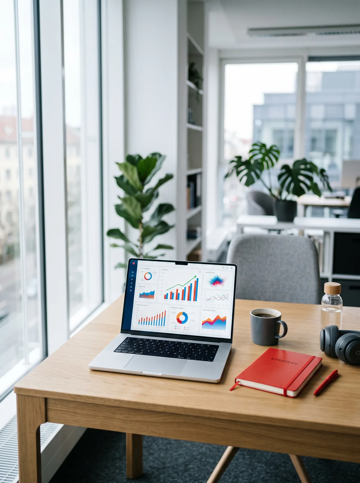 Moderner Arbeitsplatz mit Marketing-Dashboard – Frontside Media, Performance Marketing aus Glinde bei Hamburg